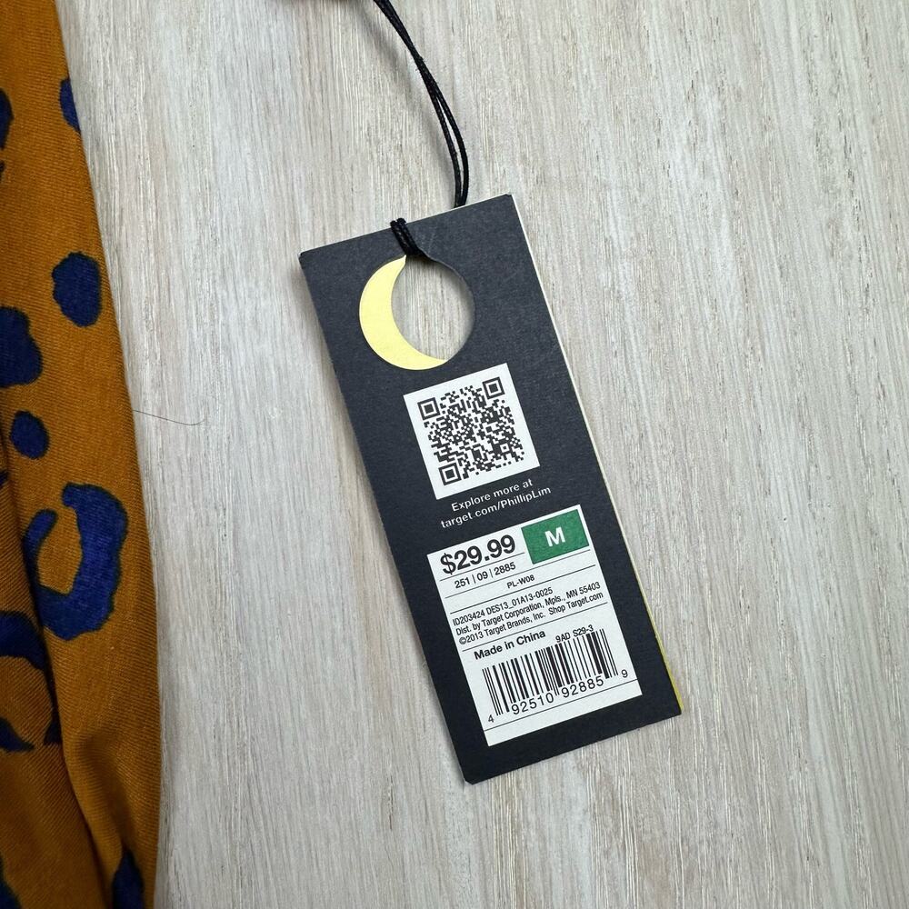 NWT 3.1 Philip Lim for Target Long Sleeve Ruched Side Leopard Print Dress Medium - Picture 13 of 13